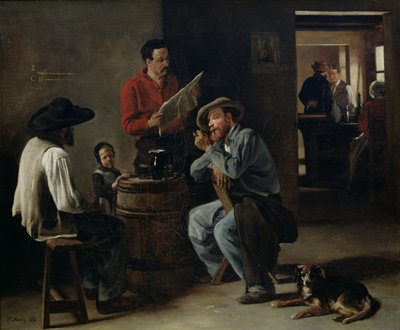 Interieur van een taverne, 1859 door François Bonvin